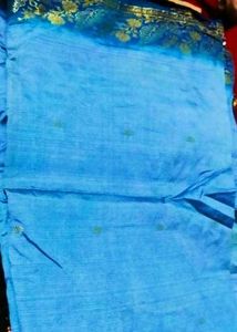 Blue border Saree