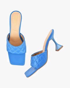 Everqupid Square Toe Quilted Heels