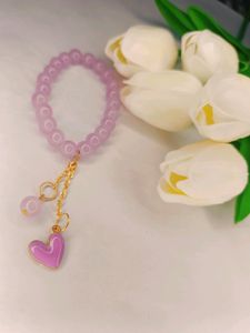 Purple And Lavender 🪻 Heart Bracelet