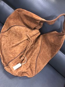 Leather Brown Hobo Bag Large