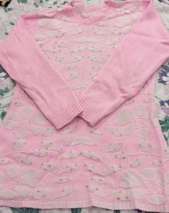 Pink Embellished Sweater