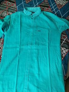 Teal Button-Down Shirt