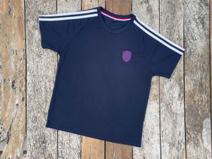 Korean Navy Blue Striped T-Shirt