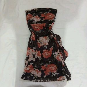 Floral Ruffle Mini Dress Bodycon