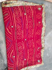 😍Ojariya Work Bandhej Saree❤️