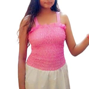 Stretchable Colour Block Cotton Dress