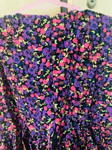 Ditsy Print Velvet Frock