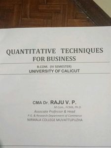 Quantitative Techniques for Business B.Com