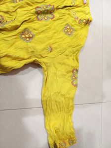 Yellow Floral Kurti