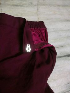 A Beautiful Women Festive Wear Wine Sharara