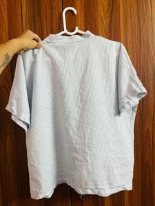 BOMBAY HIGHStriped Shirt with Mandarin Collar