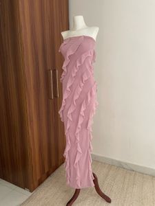 Elegant Ruffled Maxi Dress