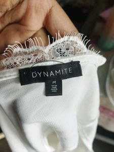 Elegant White Lace Trim Top