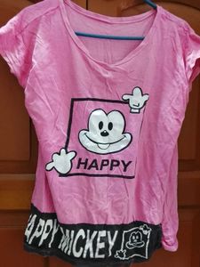 Pink Mickey Mouse Tee
