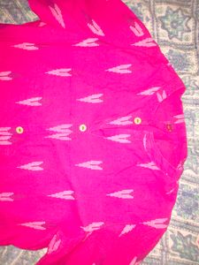 Pink Cotton Kurta