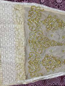 Designer Net Fabric Kurti With Stone Work