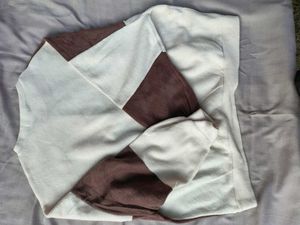 Brown &amp; Beige Patchwork Pullover