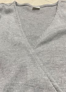 SSS Ribbed Grey Top