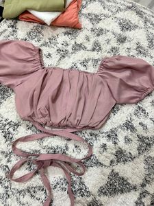 Pink Puff Sleeve Top