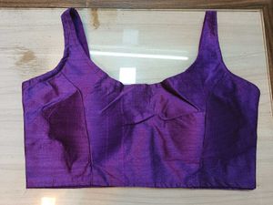 Purple Sleeveless Bollywood Blouse