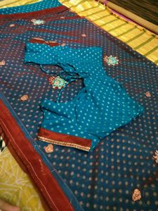 Wonderful Light Red And Blue Coloured Saree