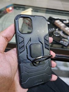 Black Phone Ring Case Cover For Iphone 12 Mini