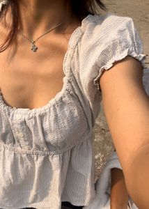 H&amp;m peplum babydoll top