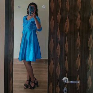Satin Blue dress
