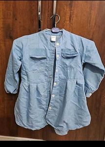 Cute Denim Style Baby Dress