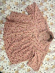 🌸 SLENOR Women’s Floral Printed Crepe Shirt (Size