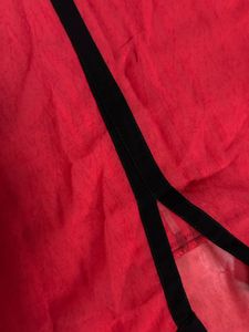 Red &amp; Black Sleeveless Kurta