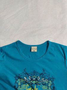 🆕  Teal Blue Graphic Tee