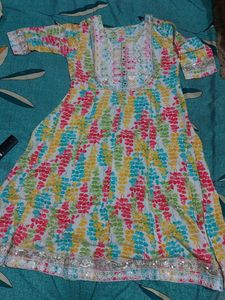 Colorful Floral Print Kurta