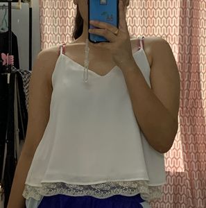 Cream Lace Trim Cami