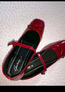Cherry Red Marry Jane Flats