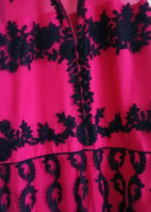 Heavy Embroidery Pink Gown
