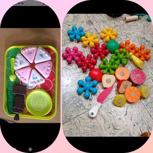 Toys Velcro Cake, Fruits And Star Link