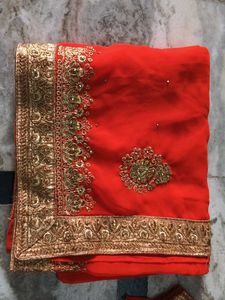 Beautiful Orange Saree