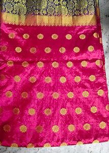 Pink & Gold Silk Saree
