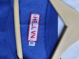 Thermal Oversized Blue Sweatshirt