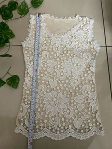 Mesh Lace Top And Shorts Set