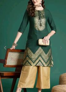 Green Ethnic Kurta | Women