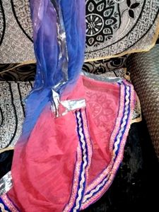 Dupatta Pink And Blue Shade
