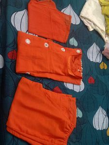 Orange Kurta Set