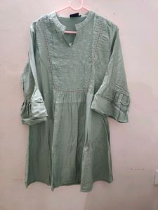 Olive Green Short Kurti