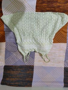Cute Green Embroidered Top