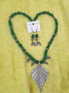 Leaf Beads oxide necklace 🍀