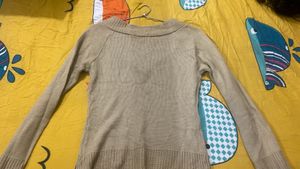 Combo Sweater Top With Hood
