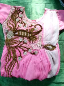 Elegant Pink Embroidered Anarkali Suit