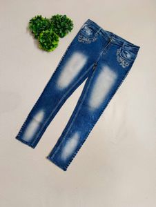 Vintage-Style Blue Denim Jeans